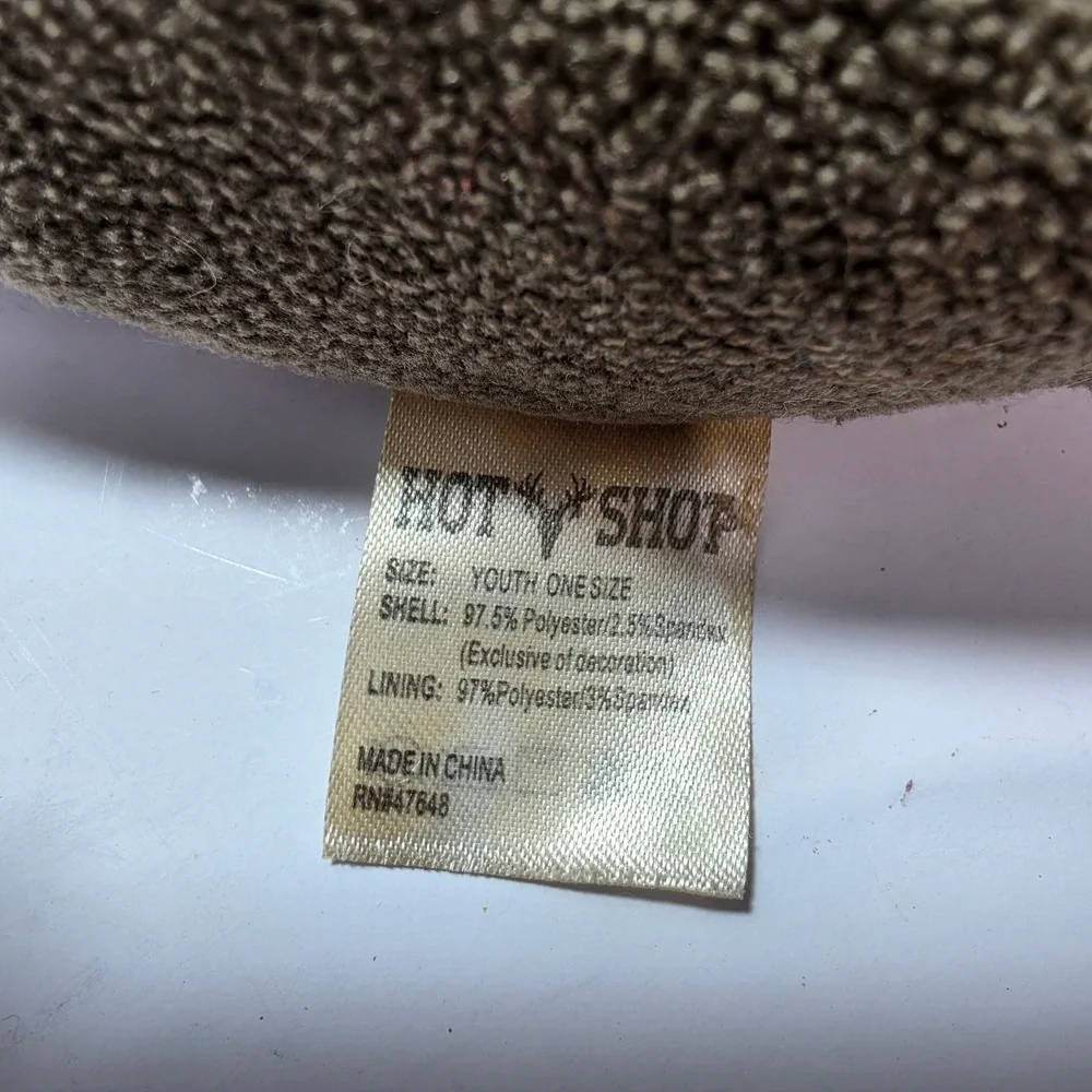 Hot Shot Youth Realtree Xtra Camo Fleece Lined Beanie Hunting Hat Deer Skull